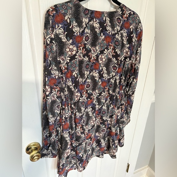 Free People Stealing Fire Floral Gauze Mini Dress | Size Small | Boho Style - Picture 11 of 15